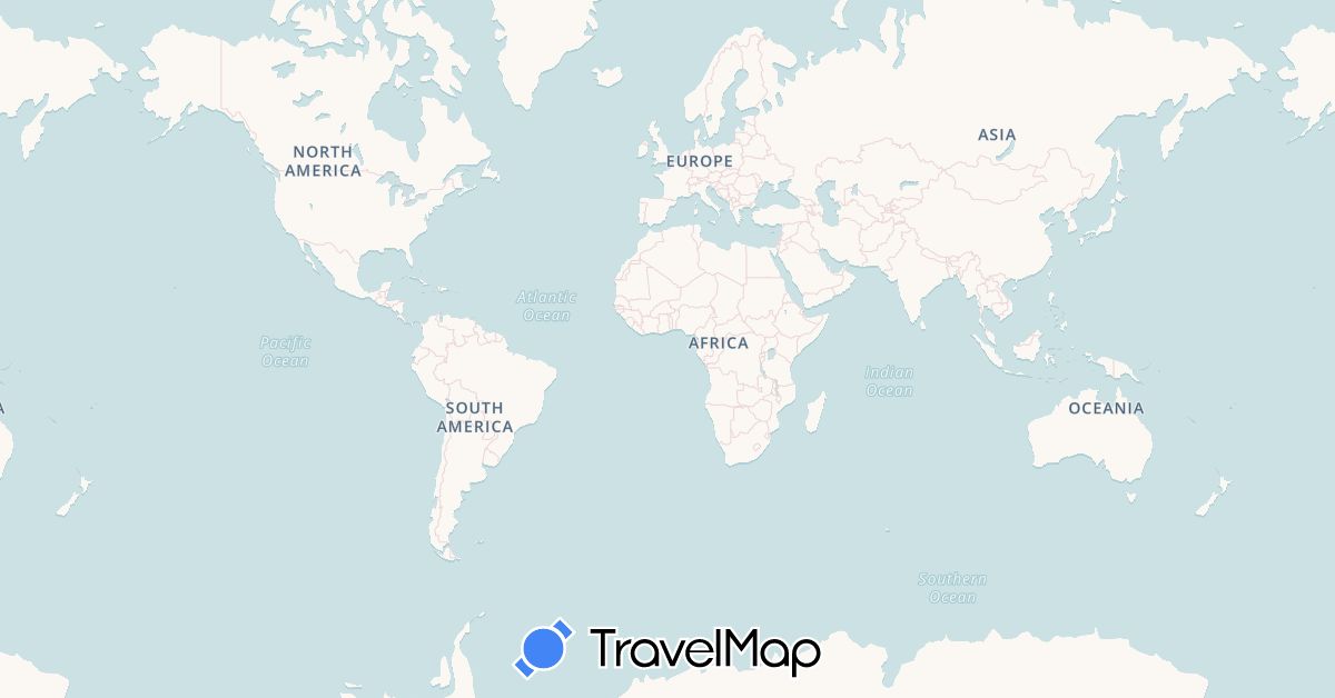 TravelMap itinerary: driving, bus, plane, cycling, train in Canada, Iran, Kyrgyzstan, Kazakhstan, Turkmenistan, Turkey, Uzbekistan (Asia, North America)